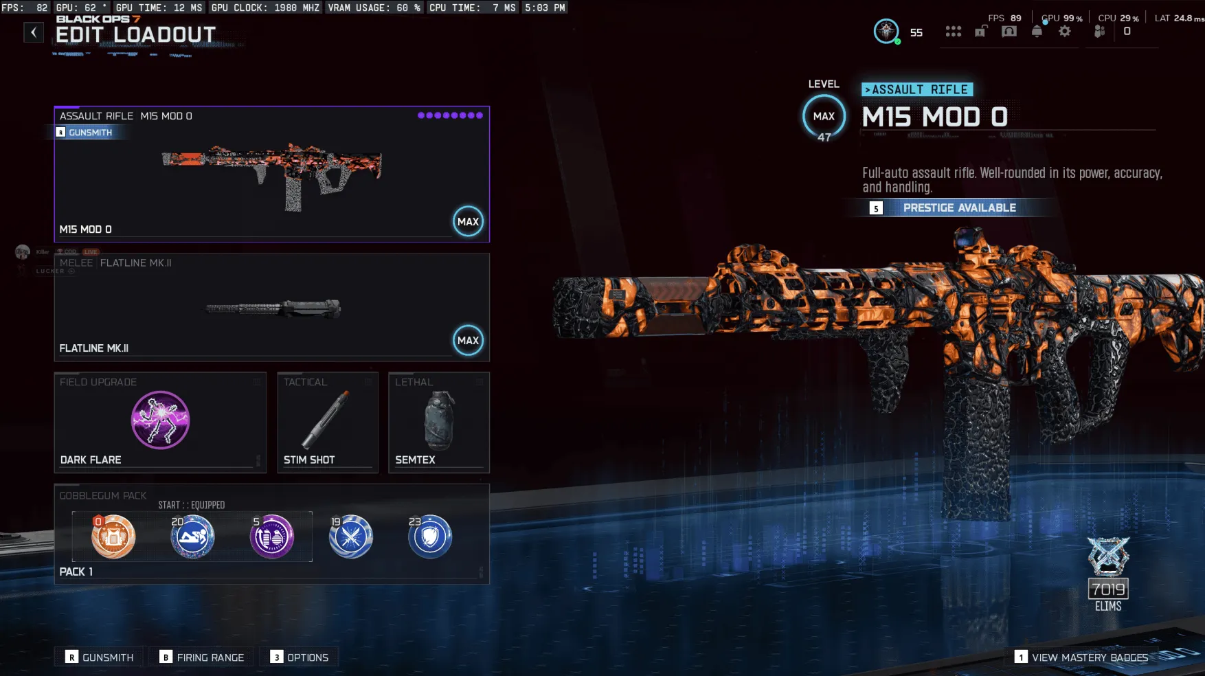 โก BO7 โก ๐ธ Infestation Camo โง 450+ Camos ๐ฆ
Prestige 3 LVL 55 Max ๐ฅ All Guns Unlocked ๐งโโ๏ธ 15+ Operators ๐ Full Access ๐ Linkable: Steam โข Battle.net โข Xbox